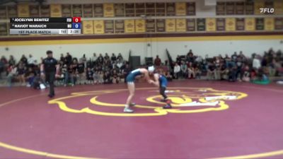 103 lbs 1st Place Match - Jocelynn Benitez, Fresno State University vs Navjot Waraich, Menlo College