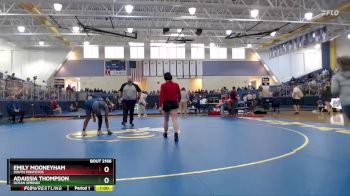132 lbs 5th Place Match - Adaissia Thompson, Ocean Springs vs Emily Mooneyham, South Pontotoc