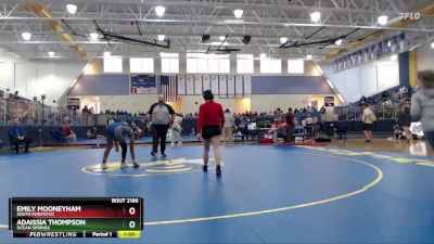 132 lbs 5th Place Match - Adaissia Thompson, Ocean Springs vs Emily Mooneyham, South Pontotoc
