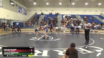 160 lbs Quarterfinal - Natalie Resendiz, Cerritos College vs Leilani Frazer, Santa Rosa College