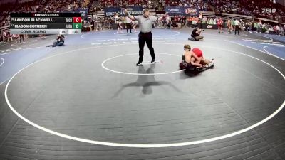 D 1 106 lbs Cons. Round 1 - Landon Blackwell, Zachary vs Mason Cothern, Live Oak