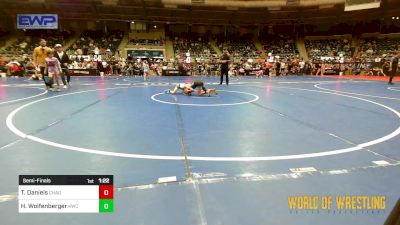 58 lbs Semifinal - Hagan Wolfenberger, Keystone Wrestling Club vs Taze Daniels, Chagolla Trained