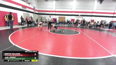 100 lbs 3rd Place Match - Griffin Williams, Higginsville Youth Wrestling vs Jase Adkins, Lexington Youth Wrestling Club