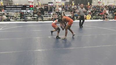 115 lbs Cons. Rd Of 16 - Peggy Susan Dean, Mile High Wrestling Club vs Roselane D. Verrett, Super D Wrestling