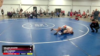 187 lbs 4th Wrestleback (16 Team) - William Schafer, Ohio Grey vs Cash Mannon, Oklahoma Red