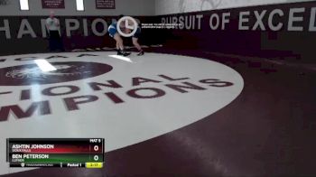 174 lbs Semifinal - Ashtin Johnson, Sioux Falls vs Ben Peterson, Luther