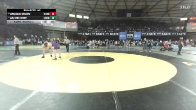 Boys 4A 175 lbs Cons. Round 2 - Asher Heist, Lake Stevens vs Angelis Bravo, Bethel