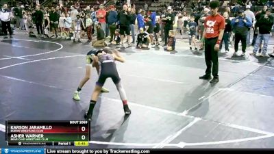 70 lbs Quarterfinal - Karson Jaramillo, Duran Wrestling Club vs Asher Warner, Bear Cave Wrestling Club