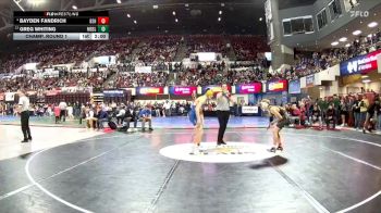 AA - 132 lbs Champ. Round 1 - Greg Whiting, Missoula Big Sky / Loyola Sacred Heart vs Bayden Fandrich, Billings Senior High School