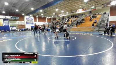 106 lbs Champ. Round 1 - Louie Sansevero, Laguna Hills vs Rikki Villasenor, Newport Harbor