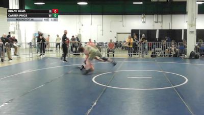 150 lbs Round Of 16 - Brady Hand, VA vs Carter Price, WV