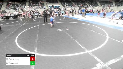 75 lbs Round Of 16 - Hayden Palmer, R.A.W. vs KIng Tugler, Tulsa North Mabee Stampede