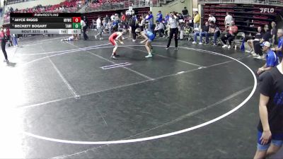 85 lbs Semifinal - Beckett Bogart, Team Agoge Wrestling Inc vs Jayce Riggs, McCook Youth Wrestling Club