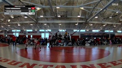 174 lbs Quarterfinal - Cole Hernandez, Western Colorado vs Peter McCrackin, Simon Fraser (B.C.)