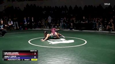 124 lbs 1st Place Match - Leilani Lazaro, Mt. San Antonio College vs Haely Lemus, East Los Angeles College