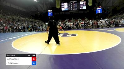 132 lbs Cons 32 #1 - Michael Poulette, MO vs Wylee Willson, WY