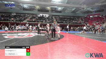 46 lbs Round Of 16 - Kynslee Church, Team Tulsa Wrestling Club vs Hadley-Glen Smith, Coweta