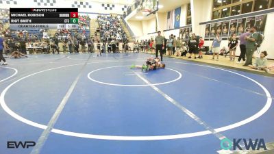80 lbs Quarterfinal - Michael Robison, Skiatook Youth Wrestling vs Riot Smith, Cleveland Takedown