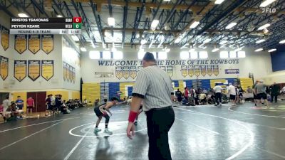 126 lbs Round 6 (8 Team) - Peyton Keane, Wellington Black vs Xristos Tsakonas, Braves WC