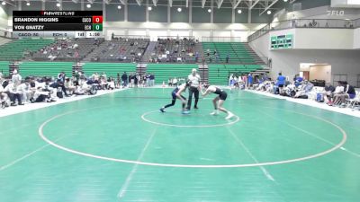 132 lbs Round 1 (16 Team) - Brandon Higgins, Camden County vs Von Gnatzy, East Coweta HS