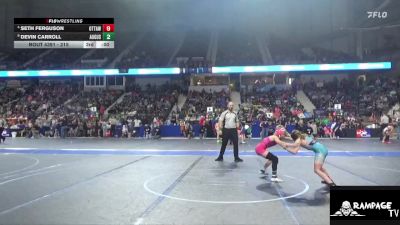 90 lbs Champ. Round 1 - Emma Burling, Team Haysville vs Ruby Baxter, Russell Wrestling Club