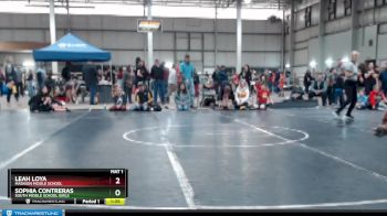 95 lbs Quarterfinal - Leah Loya, Madison Middle School vs Sophia Contreras, South Middle School Girls