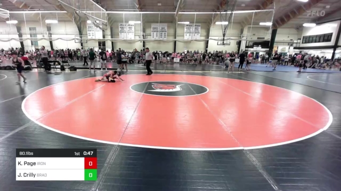 80.1 lbs Quarterfinal - Kenaz Page, Iron Eagles; Spring Mills, WV vs ...