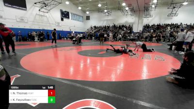 108 lbs Round Of 16 - Navarrion Thomas, Port Richmond-PSAL vs Khayrullo Fayzulloev, Forest Hills HS - PSAL