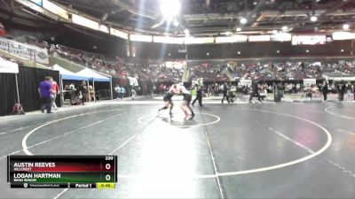 220 lbs Cons. Round 5 - Logan Hartman, Bend Senior vs Austin Reeves, Hillcrest