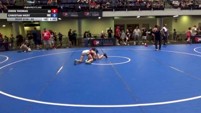 92 lbs Cons. Rd Of 16 - Owen Thomas, Interior Grappling Academy vs Christian West, Vortex Wrestling Club