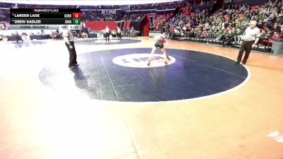 1A 126 lbs Cons. Round 3 - Drew Sadler, Anna (A.-Jonesboro) vs Landen Lage, Gibson City (G.C.-Melvin-Sibley)