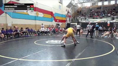 215 lbs Round 1 (16 Team) - Juan Rocha, Cheyenne East vs Lukas Balfanz, Campbell County