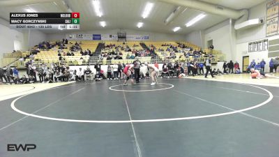 135 lbs Semifinal - Alexus Jones, Mcloud HS Girls vs Macy Gorczynski, Salina