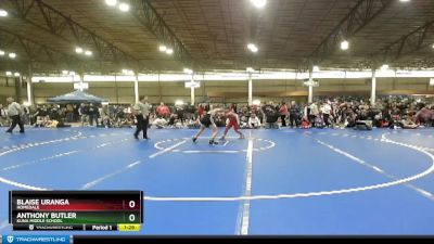 120 lbs Champ. Round 2 - Anthony Butler, Kuna Middle School vs Blaise Uranga, Homedale