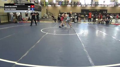 120 lbs 7th Place Match - Zane Gillespie, Premier Wrestling Center vs Tatum Honda, Dubuque Wrestling Club