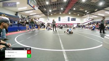 52 lbs 3rd Place - Cutter Bledsoe, Woodland Wrestling Club vs Elijah Kroll, Jenks Trojan Wrestling Club