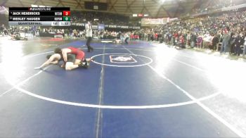 Boys 4A 190 lbs Quarterfinal - Wesley Haugen, Rogers (Puyallup) vs Jack Hendricks, Mt. Si