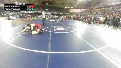 Boys 4A 190 lbs Quarterfinal - Wesley Haugen, Rogers (Puyallup) vs Jack Hendricks, Mt. Si