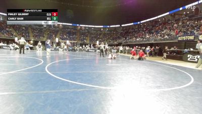 118 lbs Round Of 16 - Finley Gilbert, Clearfield vs Carly Bair, Bellefonte