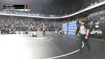 7A 132 lbs Cons. Round 1 - Kori Hyatt, South Iredell High School vs Noah Hebert, Cary