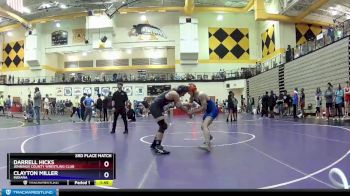 149 lbs 3rd Place Match - Darrell Hicks, Jennings County Wrestling Club vs Clayton Miller, Indiana