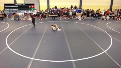100 lbs Cons. Round 2 - Mason Enquist, CO vs Kevin Bisonaya, IL