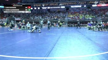 2A-132 lbs Champ. Round 1 - Cain Rodgers, North Fayette Valley vs Jared Glendening, Burlington Notre Dame