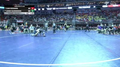 2A-132 lbs Champ. Round 1 - Cain Rodgers, North Fayette Valley vs Jared Glendening, Burlington Notre Dame