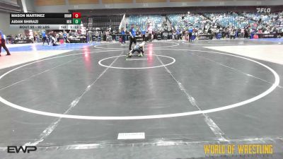 92 lbs 5th Place - Mason Martinez, Brawler Elite vs Aidan Shirazi, New England Gold