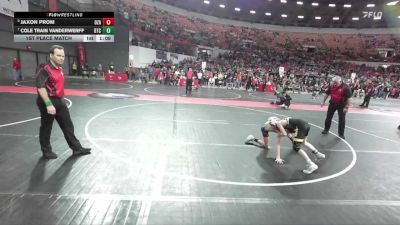 80 lbs 1st Place Match - Jaxon Prom, Ozaukee vs Cole Train Vanderwerff, B.A.M Training Center
