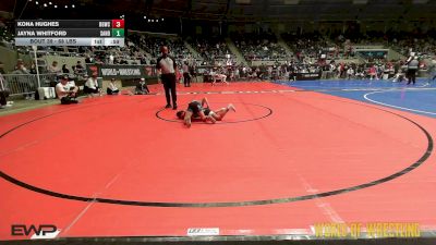 68 lbs Round Of 16 - Kona Hughes, Big Game Wrestling Club vs Jayna Whitford, Sanderson Wrestling Academy