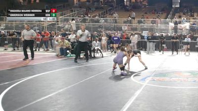 105 lbs Cons. Semi - Emerson Webber, Hernando vs Hadassa Majano Herrera, Winter Springs
