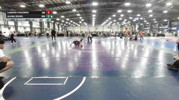 60 lbs Round Of 32 - Landon Childers, Indiana Outlaws Red - EL vs Alana Rohel, Iron Horse - EL
