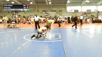 120 lbs Round Of 64 - Zack Rehak, TDWC Maniacs Blue - HSB vs Ryan Gill, Iron Faith Gold - HSB